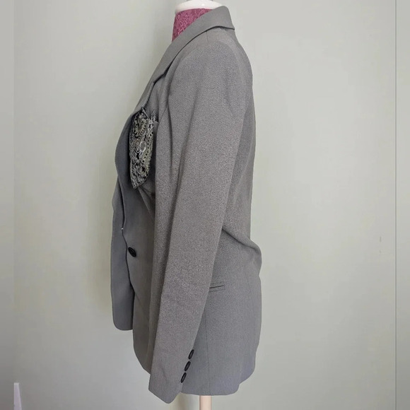 Escada SIngle Button Gray Skirt Suit, Blazer EU 36, Skirt EU 38, US 6 - Picture 10 of 11